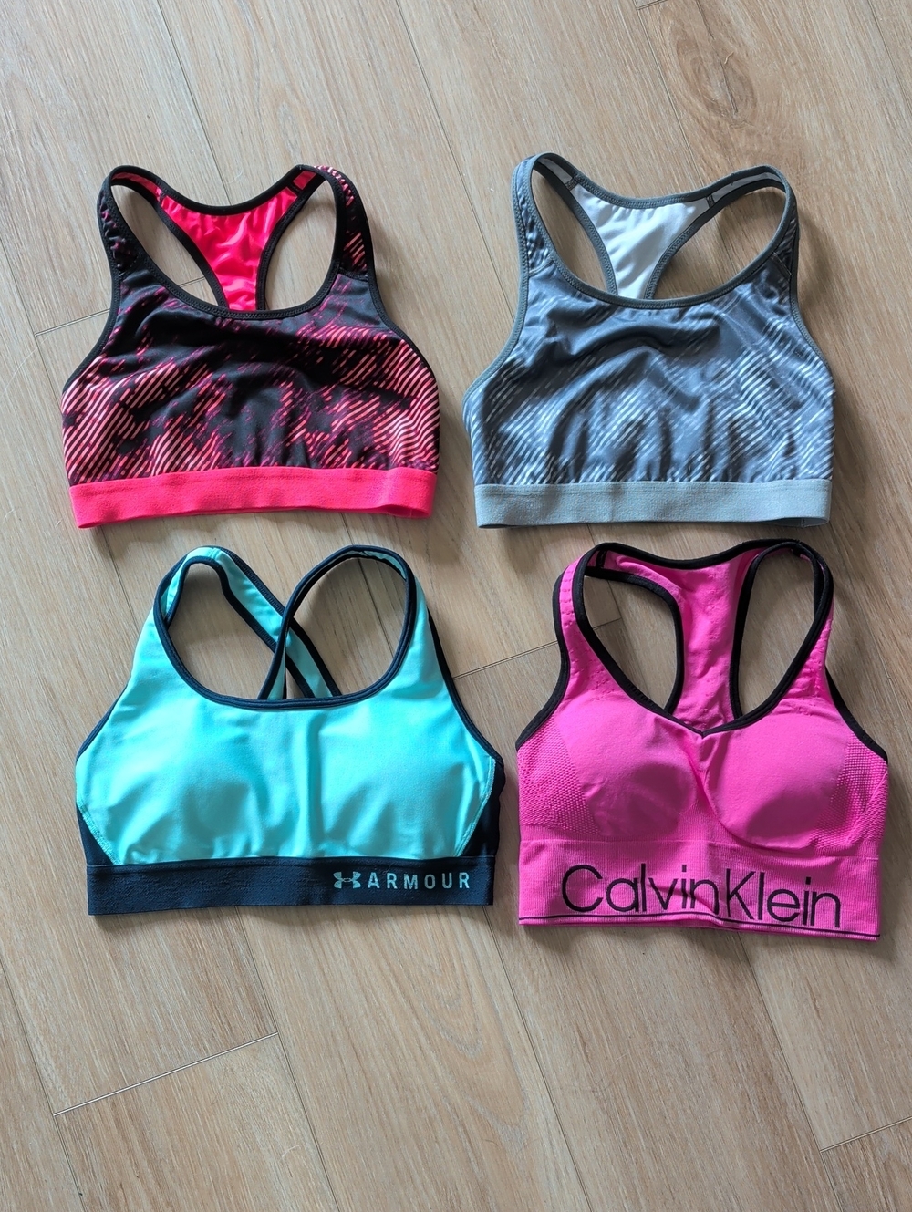Set Of 4 Sports Bras, Size Small